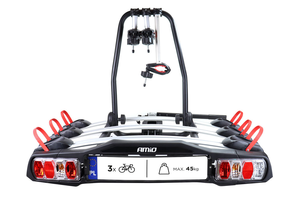 Porte-vélos sur attelage avec capacité pour trois vélos