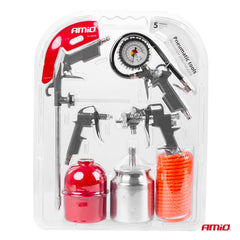 Kit d’outillage pneumatique avec tuyau spiralé de 5 mètres