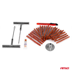 Kit de réparation avec mèches pour pneus tubeless
