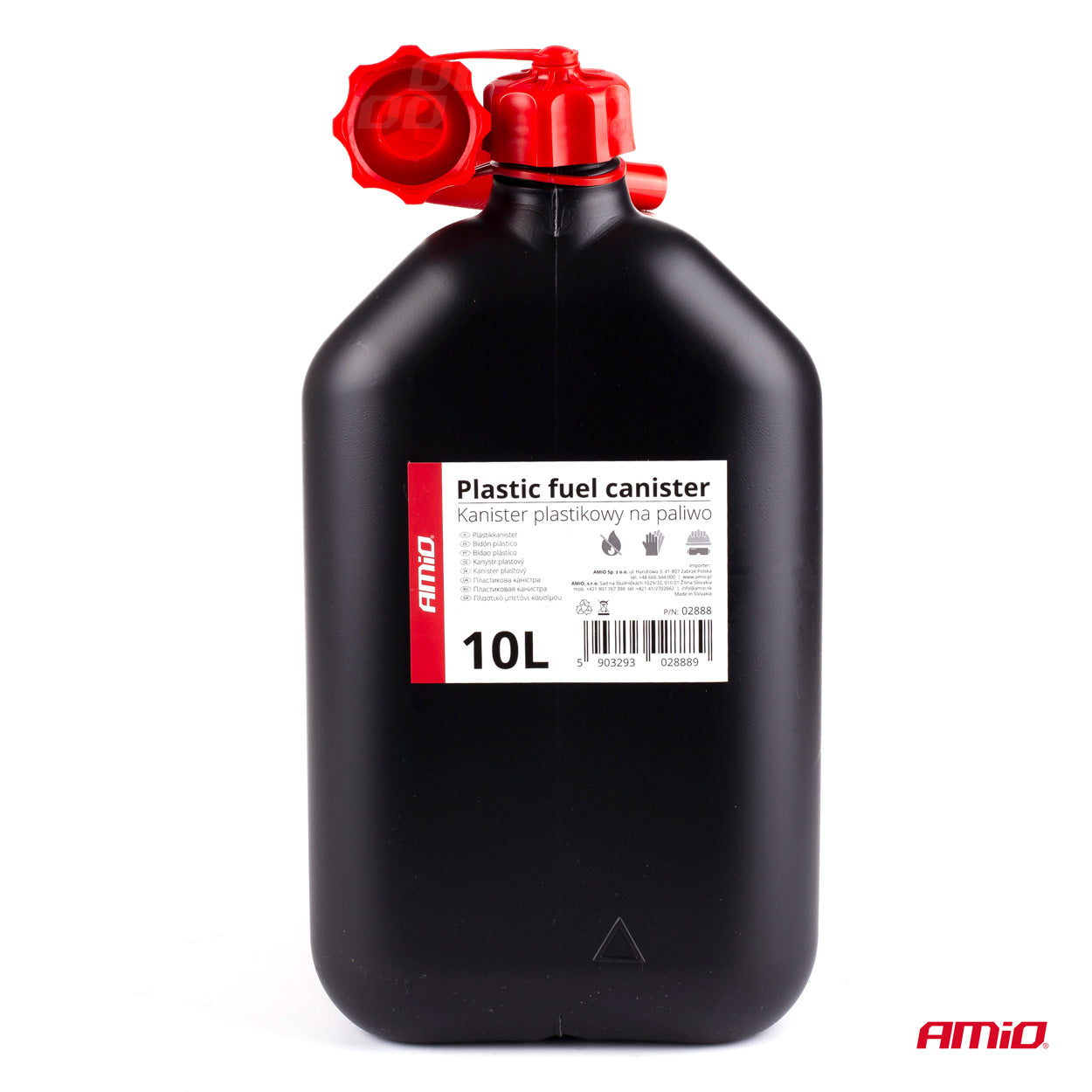 Jerrycan en plastique noir 10 litres