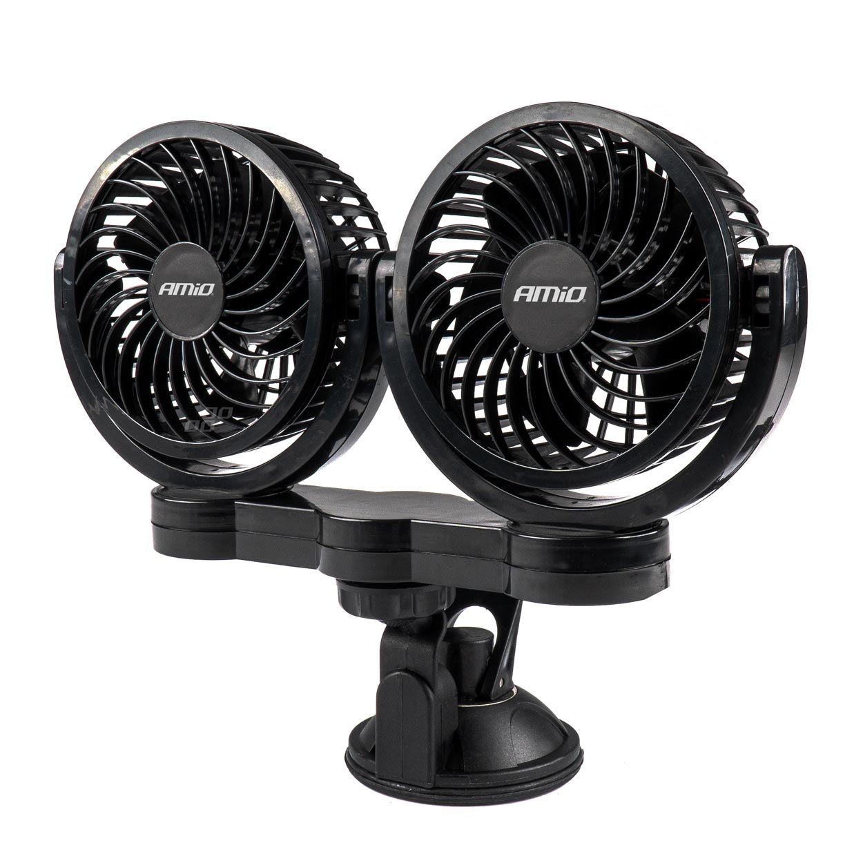 Bilventilator med to 4-tommers blæsere og sugekop