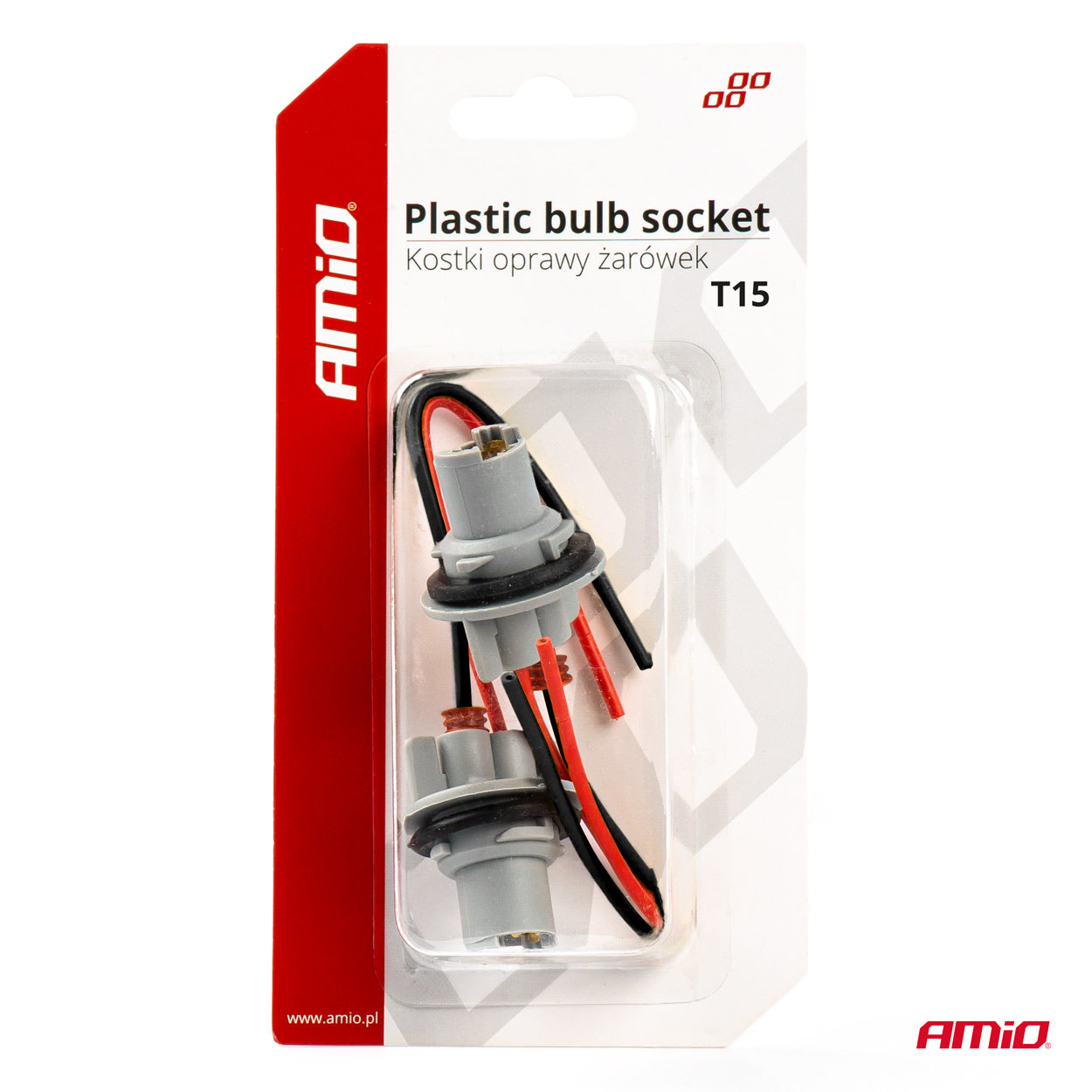 Lot de deux douilles d’ampoule pour T15, W5W et W16W