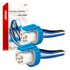 Deux douilles céramique pour ampoules HB1/HB5 9004/9007