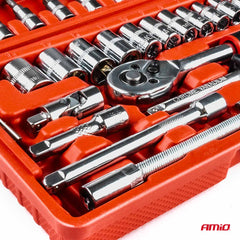 Topnøglesæt med 46 dele og tilbehør
