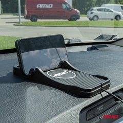 Plaque de recharge sans fil noire pour voiture