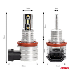 Ampoules LED H8 H9 H11 H16 avec une puissance lumineuse de 2225 lm