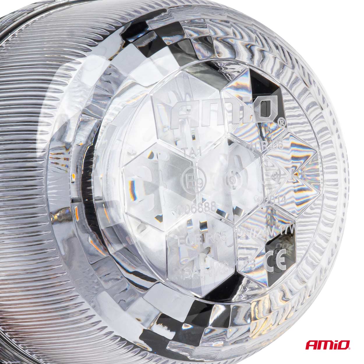 LED-advarselslampe set fra siden