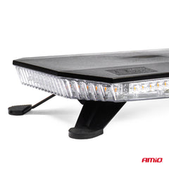 LED-advarselslygte med transparent diffuser