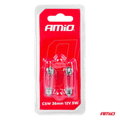 Deux ampoules halogènes Festoon C5W sous blister