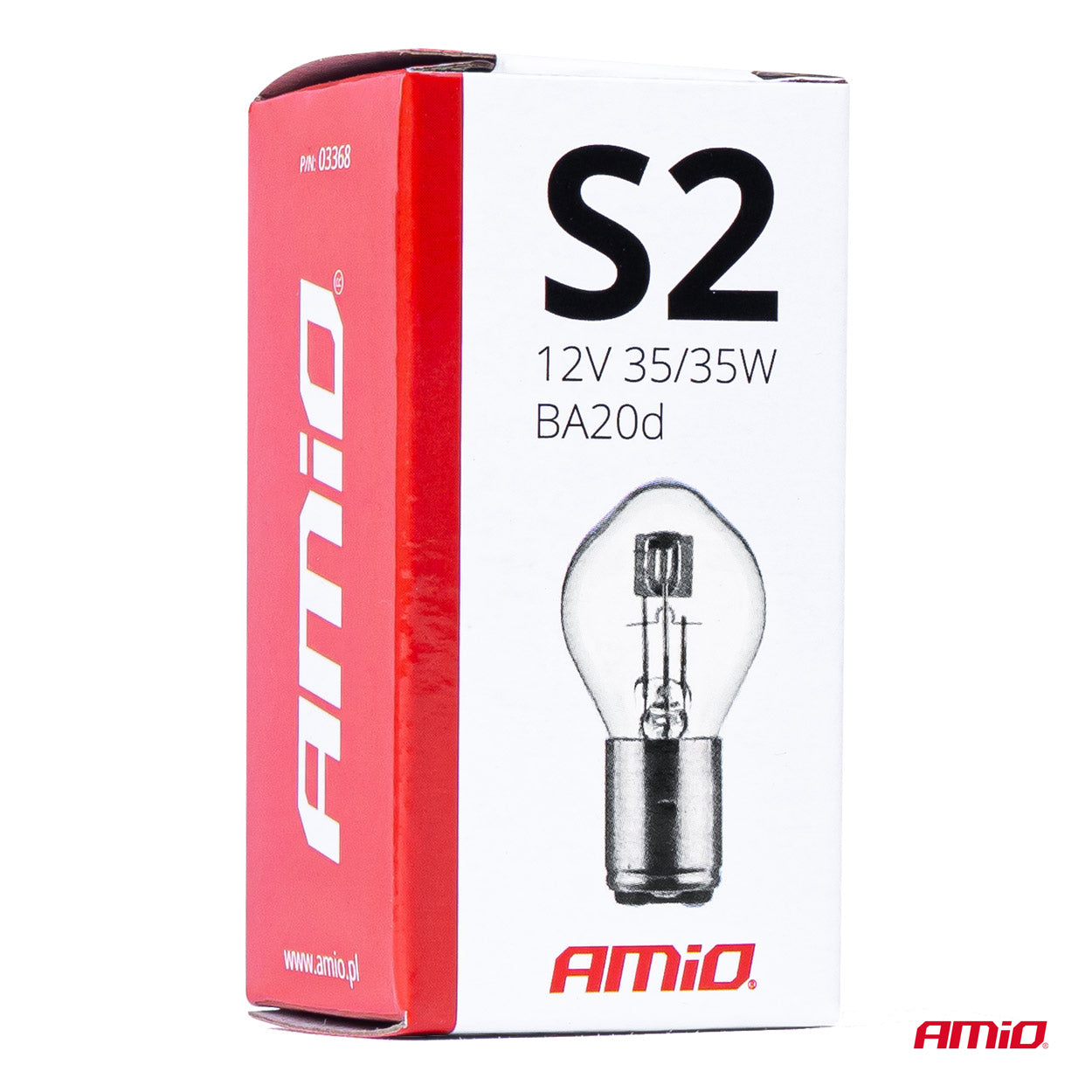 Ampoule halogène S2 avec culot BA20d et emballage