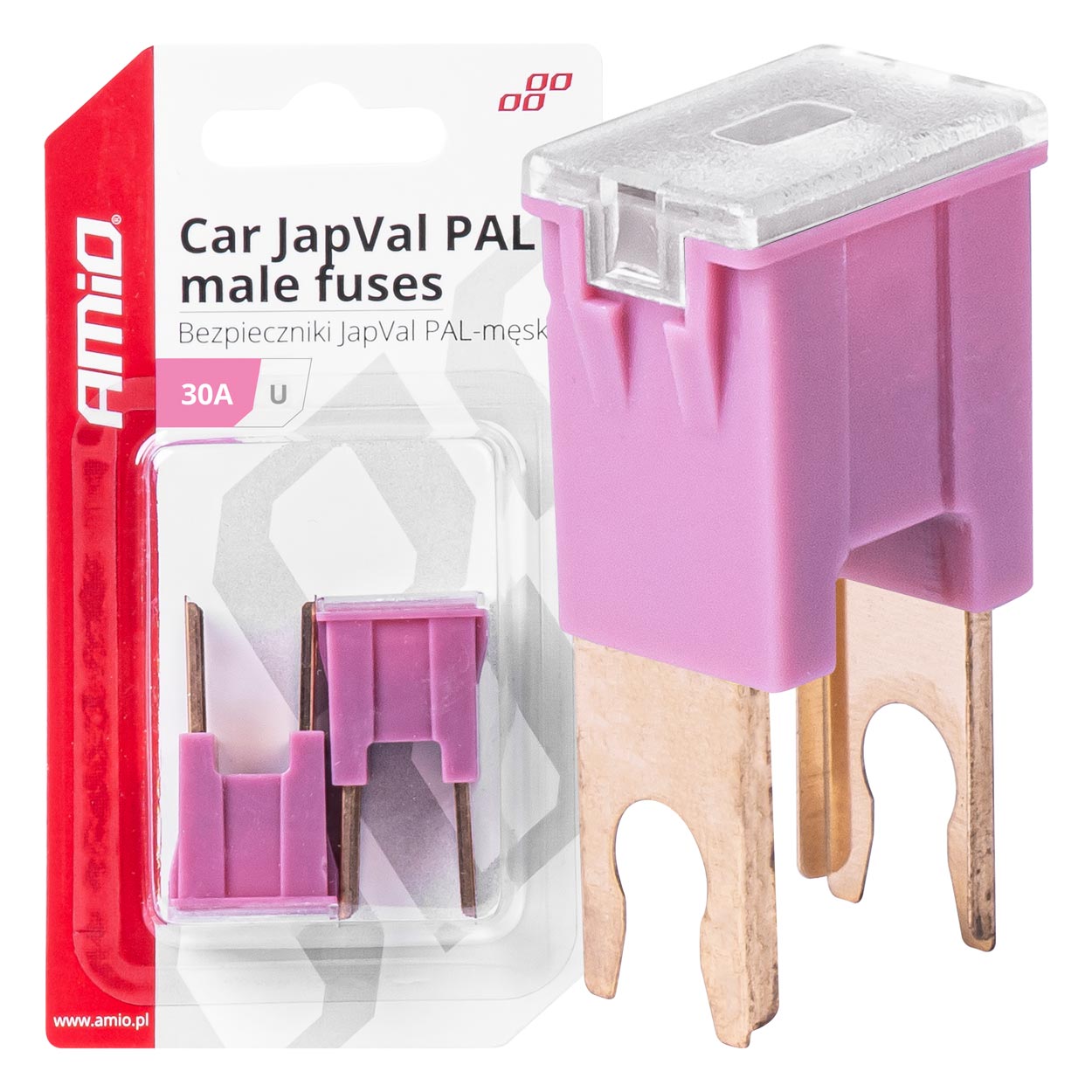 JAPVAL PAL-sikring type U med ben og 30 A mærkestrøm