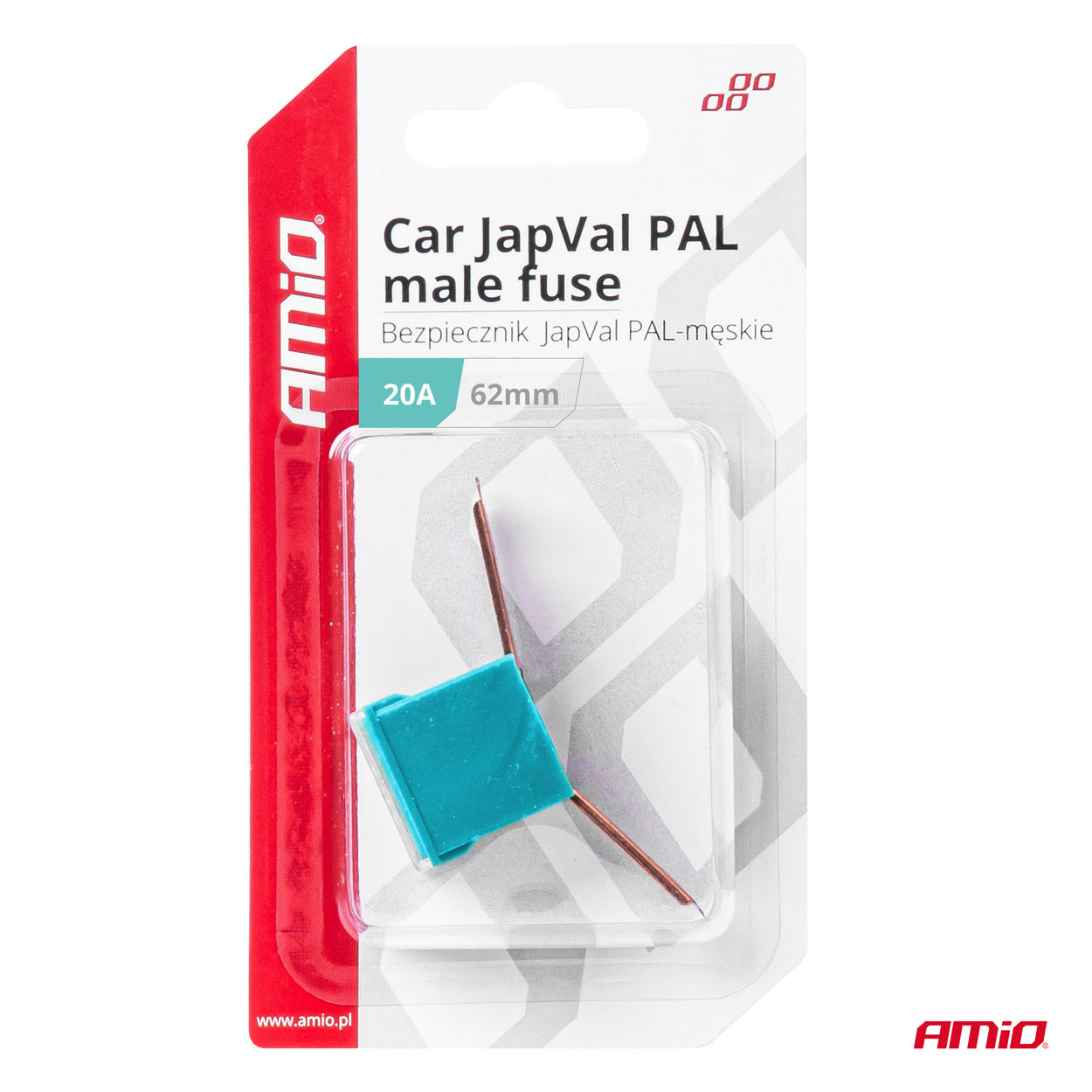 Fusible mâle JAPVAL PAL avec courant nominal de 20 A