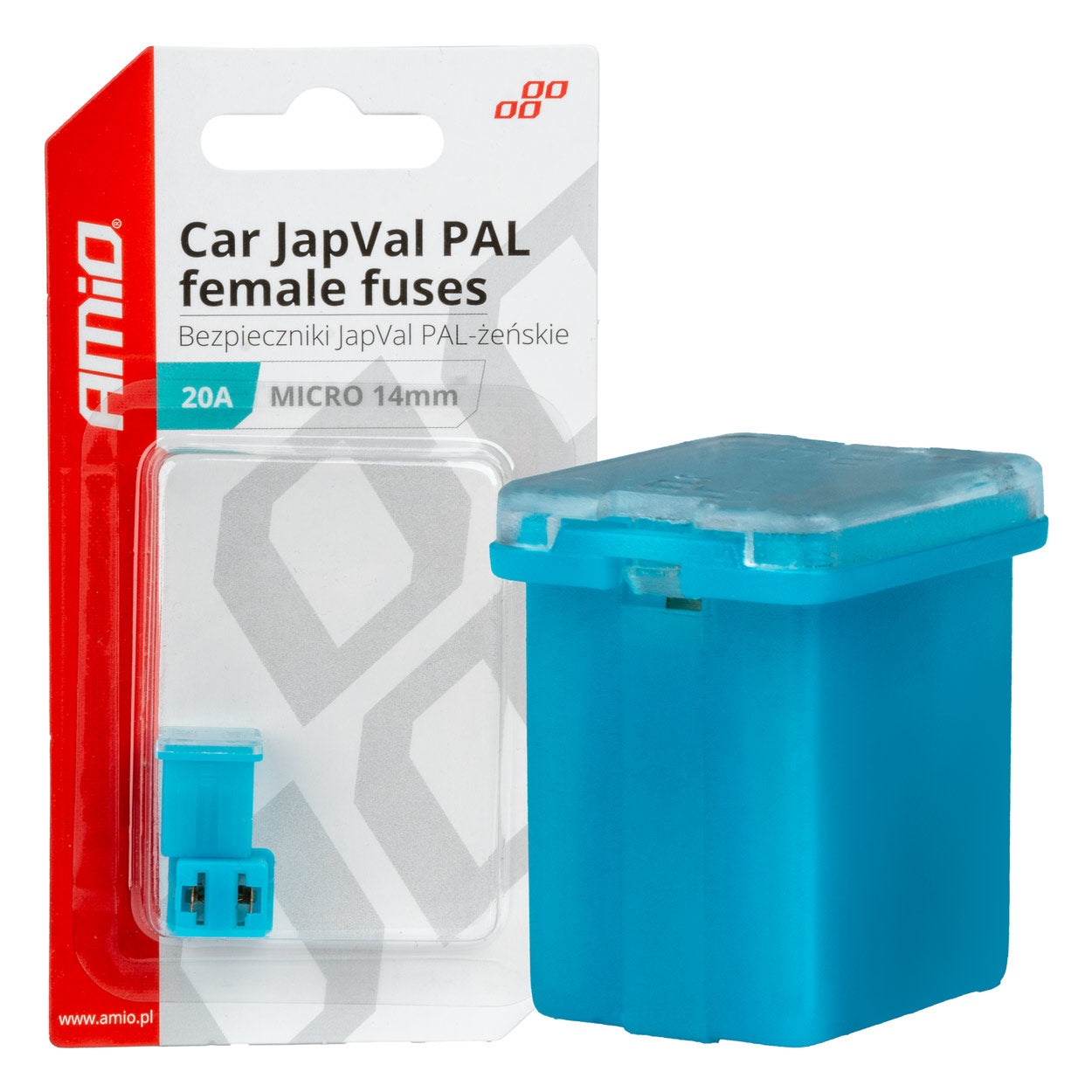Microfusible femelle JAPVAL PAL 20 A, 14 mm