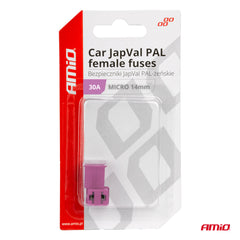 Microfusibles femelles JAPVAL PAL en emballage blister.