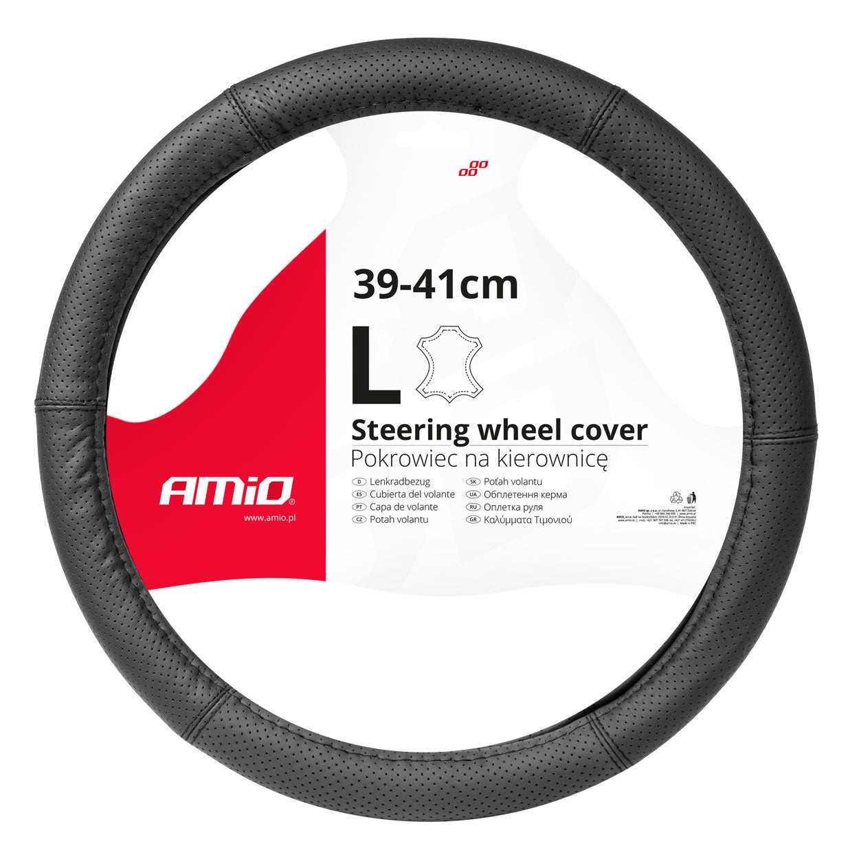 Ratbetræk Leather Series til rat på 39-41 cm