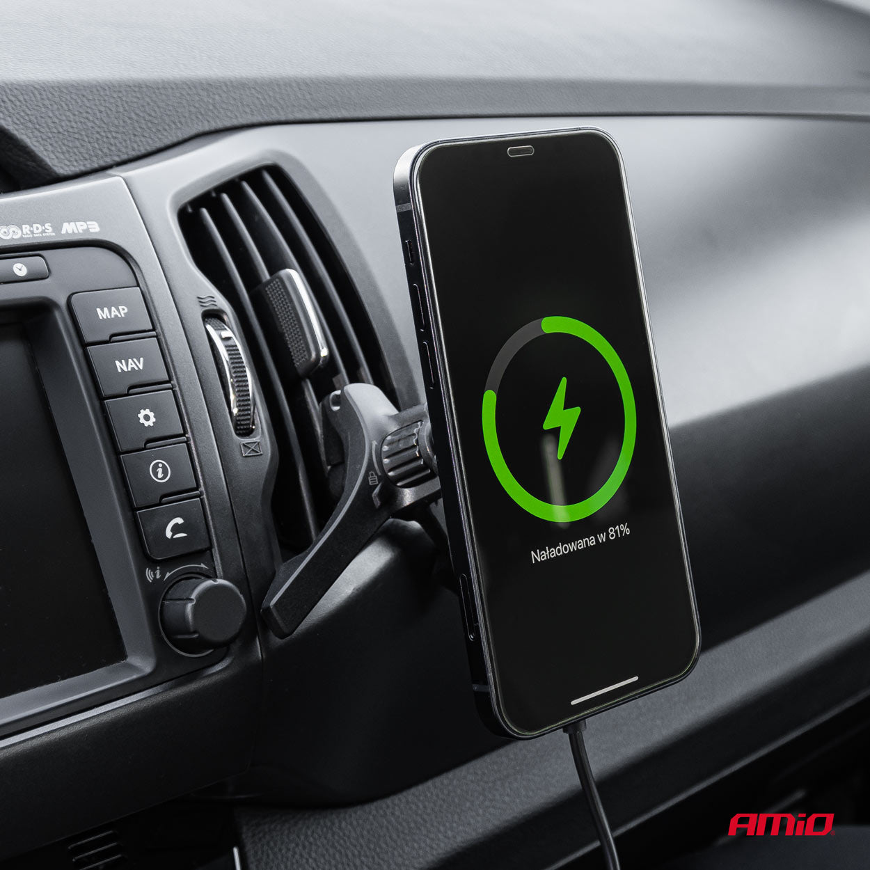 Mobilholder til bil med USB Type-C-indgang