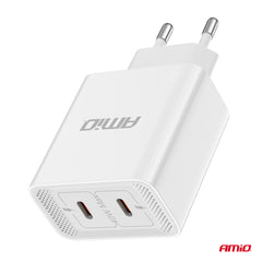 Hvid USB-C-vægoplader med 40 W effekt