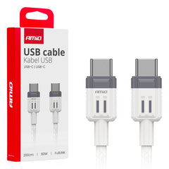 USB-C til USB-C-kabel på 200 cm