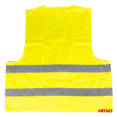 Gul refleksvest med reflekterende elementer