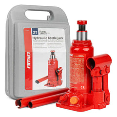 Hydraulisk flaskedonkraft med løftestang