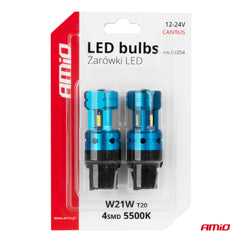 Hvid LED-pære T20 7440 W21W