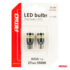 Pakke med LED-pærer T10 W5W, 2 stk.