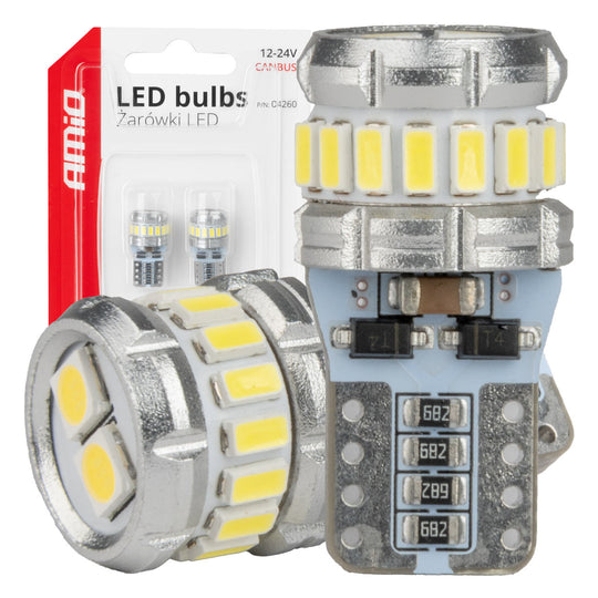 Ampoule LED T10 W5W avec CANBUS et éclairage blanc