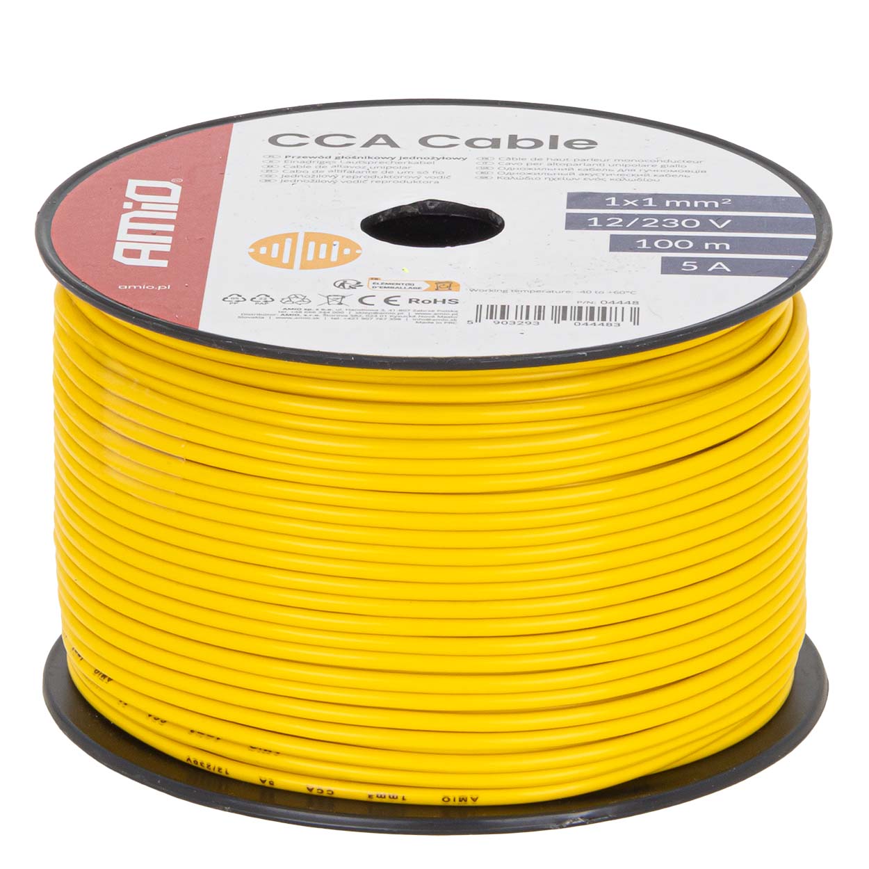 CCA kabel 1 x 1 mm² på 100 meter rulle