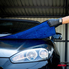 Mikrofiberhandske og stor tørreklud
