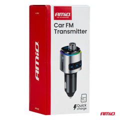 FM-transmitter med 12–24 V strømforsyning