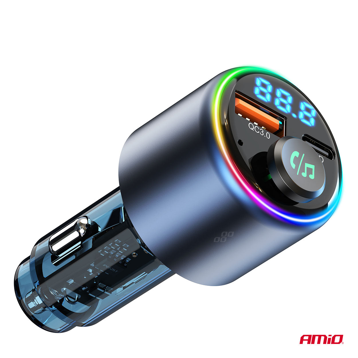 Bluetooth FM-sender til bilens 12-24 V strømudtag