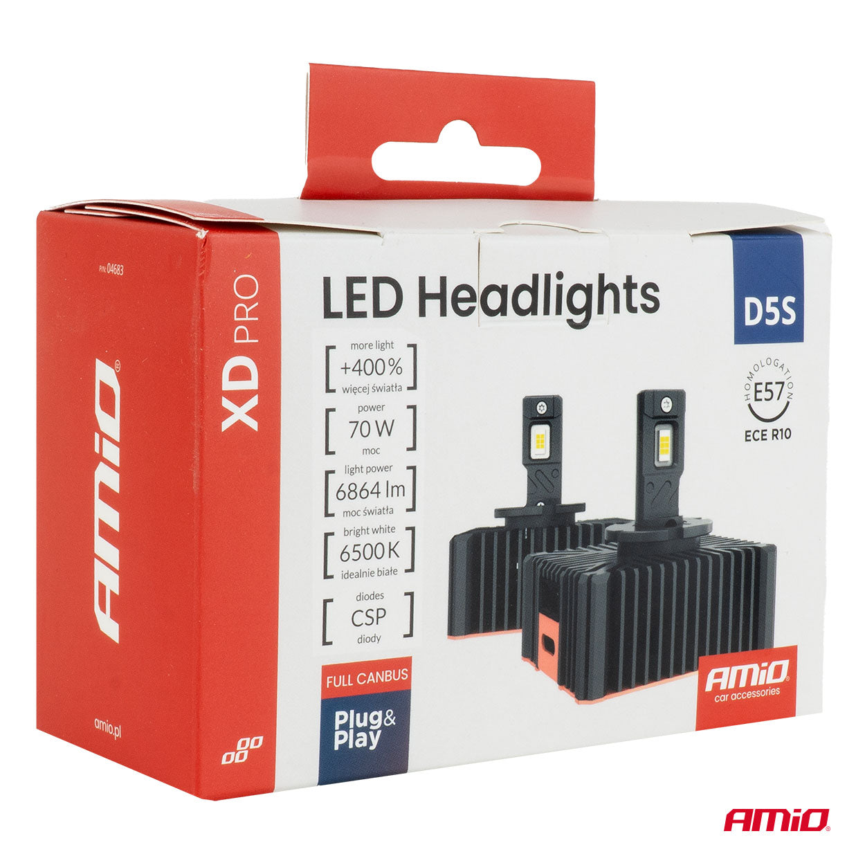 XD PRO D5S LED-pærer med Full CANBUS-elektronik