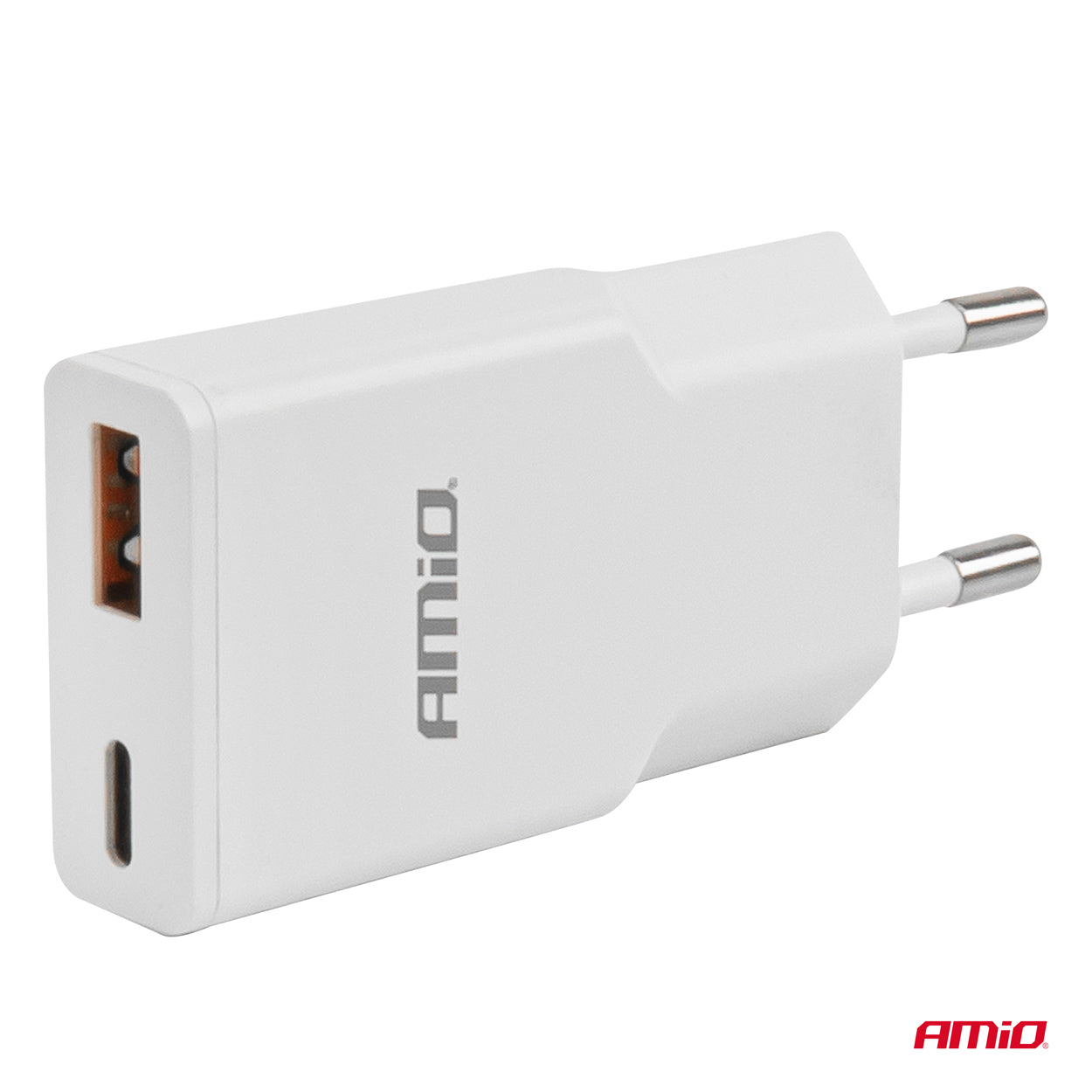 Kompakt GaN-vægoplader med to USB-udgange