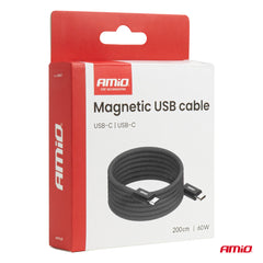 USB-C til USB-C-kabel med magnetisk tilslutning
