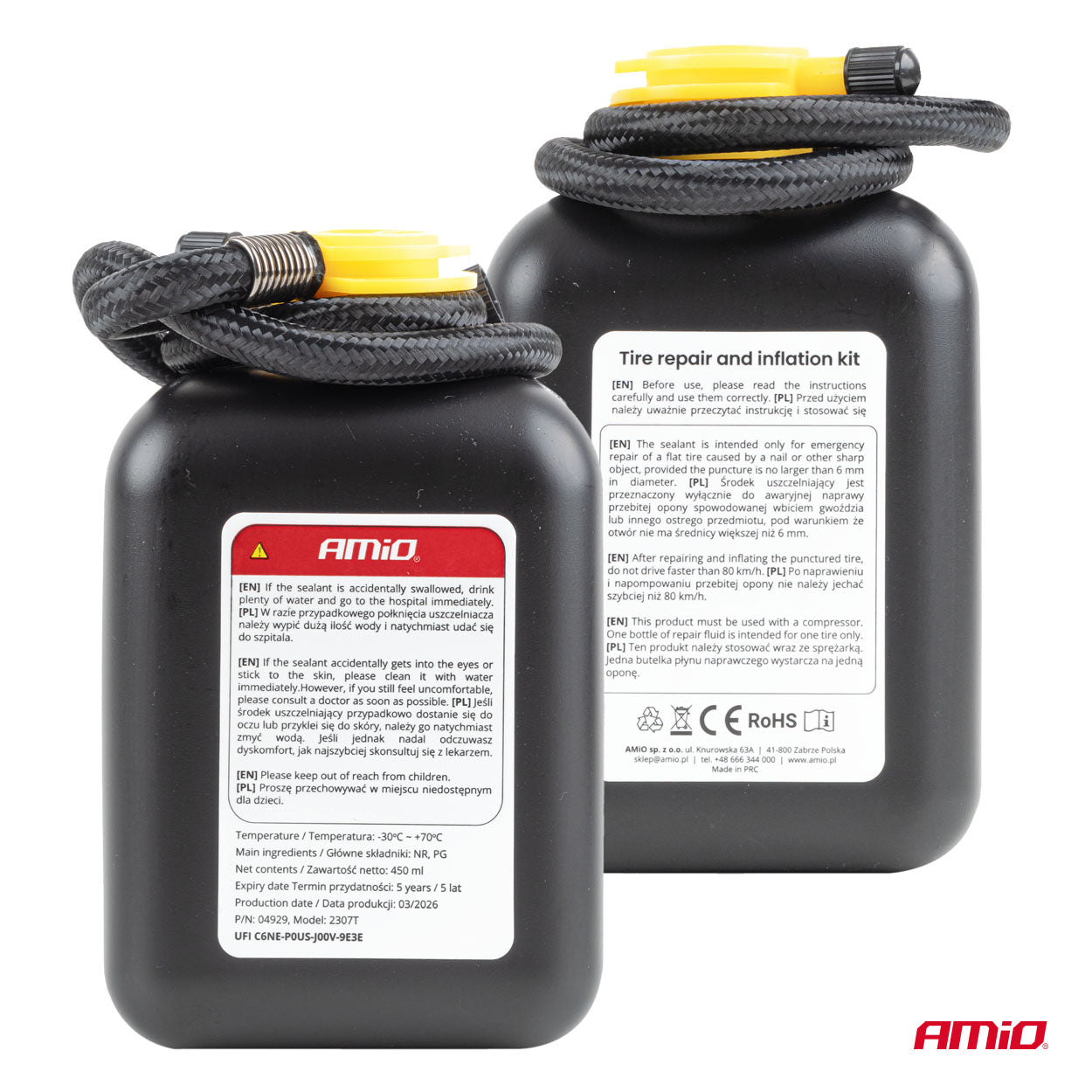 Kit de réparation de pneus avec pression maximale de 120 PSI