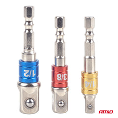 Adaptateurs de douille codés par couleur pour outils HEX 1/4 pouce