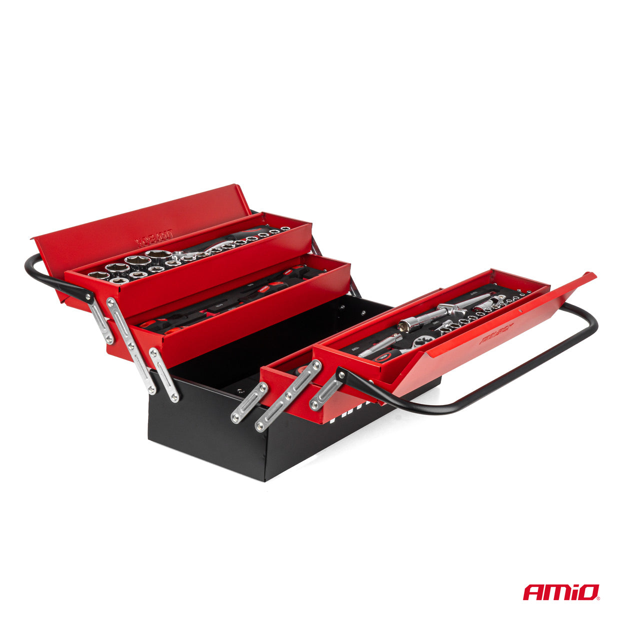 Jeu d’outils organisé sur mousse de rangement