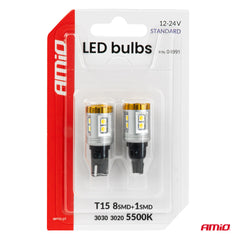 Ampoule LED T15 pour éclairage blanc de véhicule