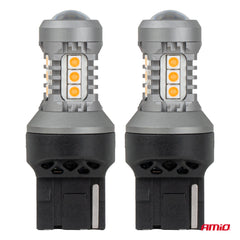 Orange LED-pære med 7440-sokkel