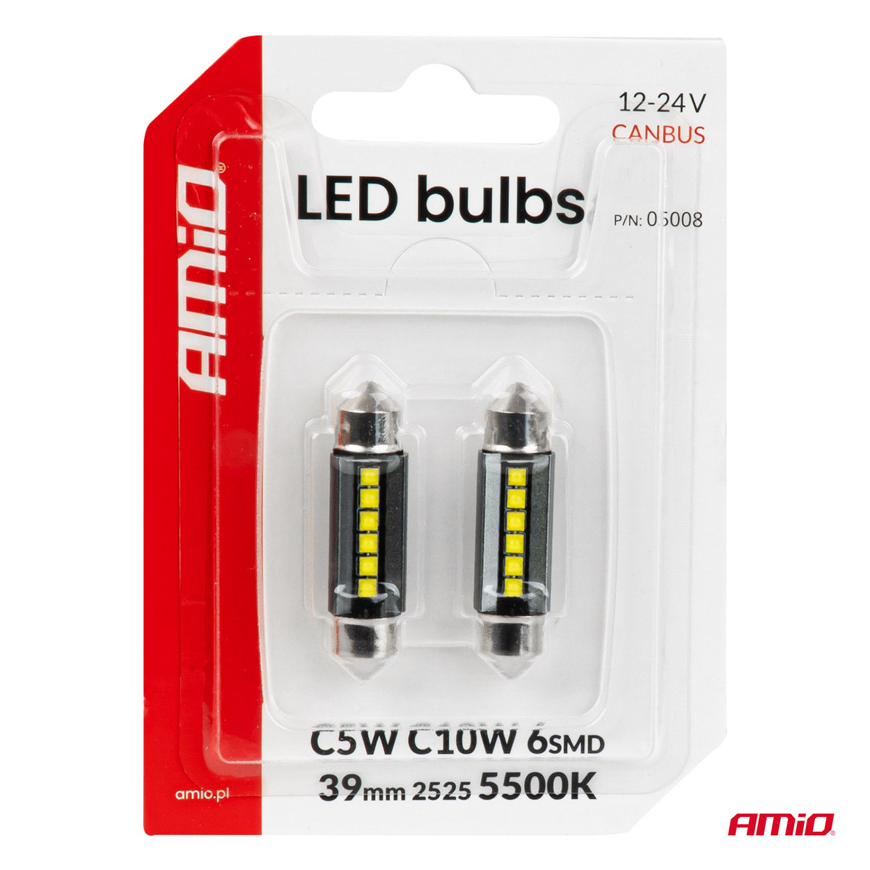 Ampoule LED blanche 39 mm avec CANBUS pour véhicules