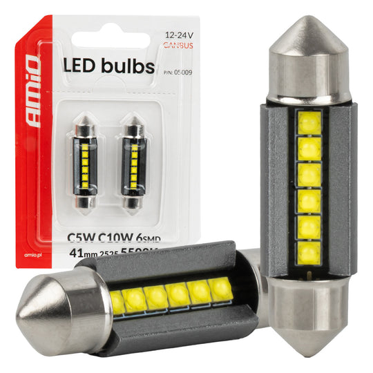 Ampoule LED 41 mm avec 6 LED SMD 2525
