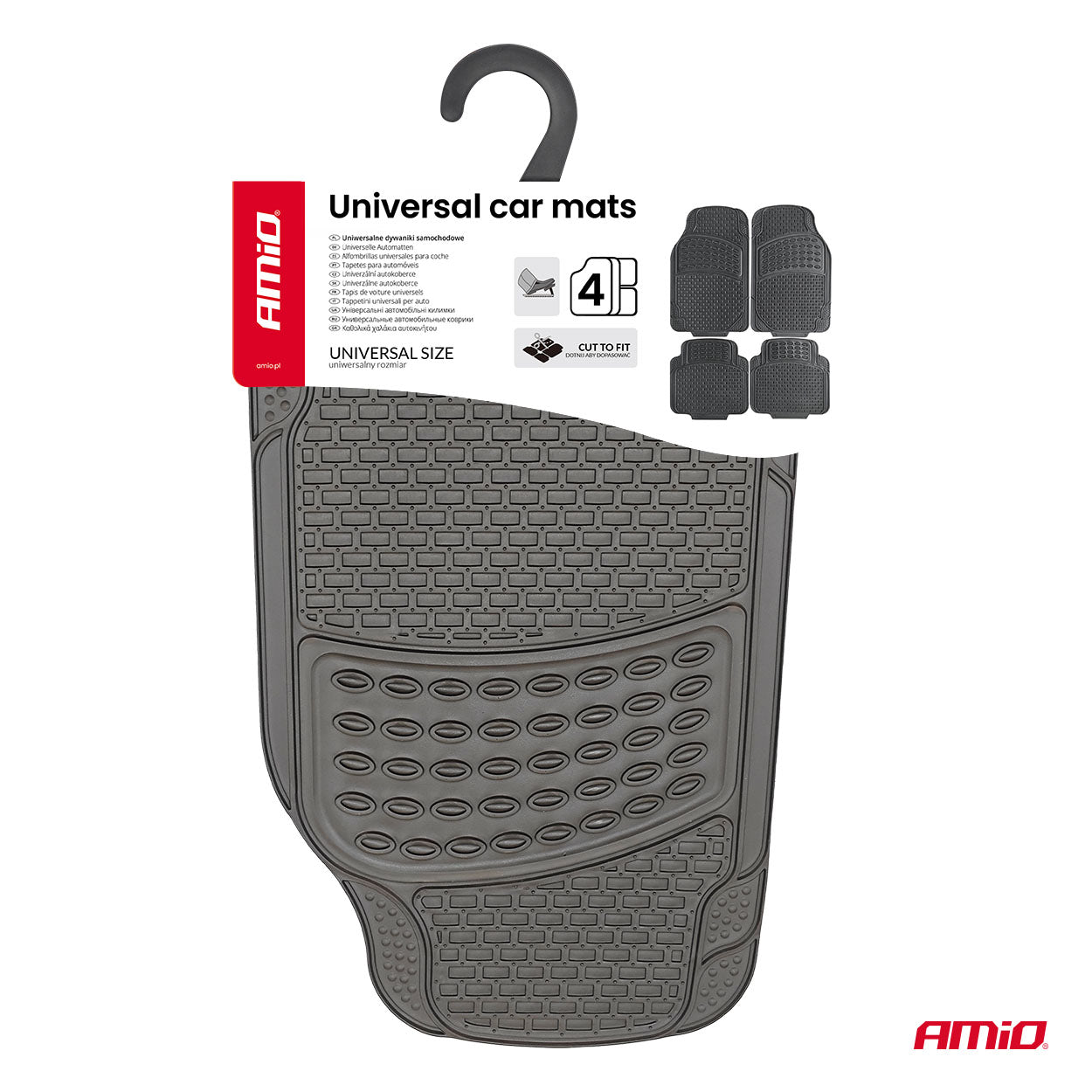 Universelle bilmåtter i sort PVC