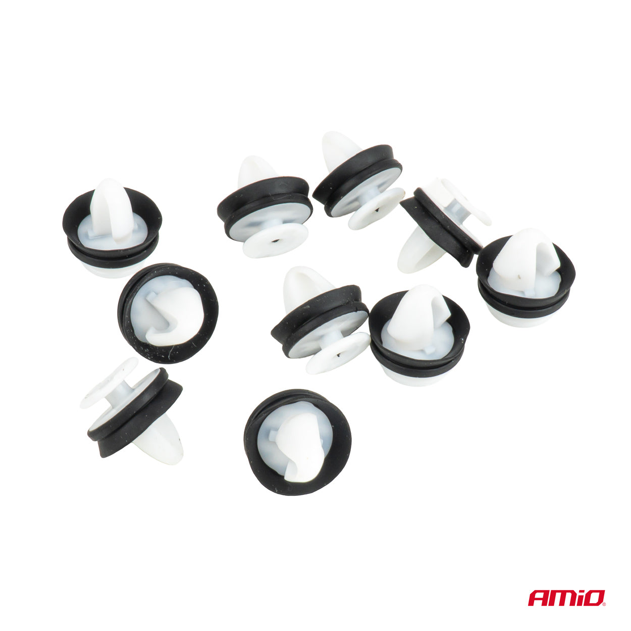 Lot de 10 clips de garniture avec joint en caoutchouc