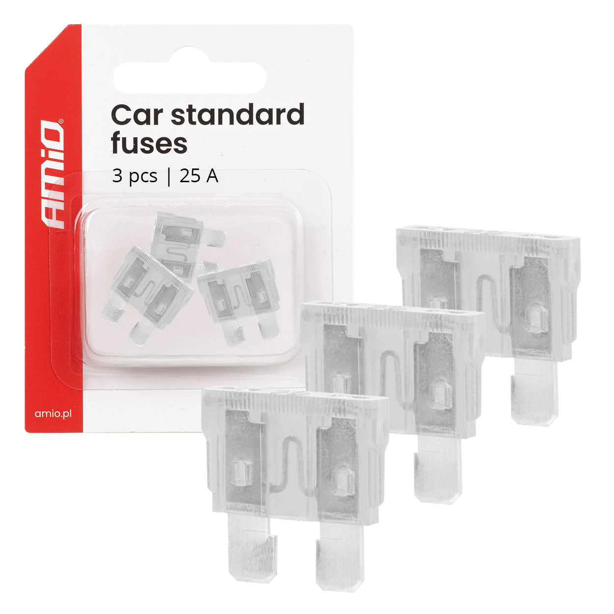 Fusibles automobiles STANDARD 25A, lot de 3