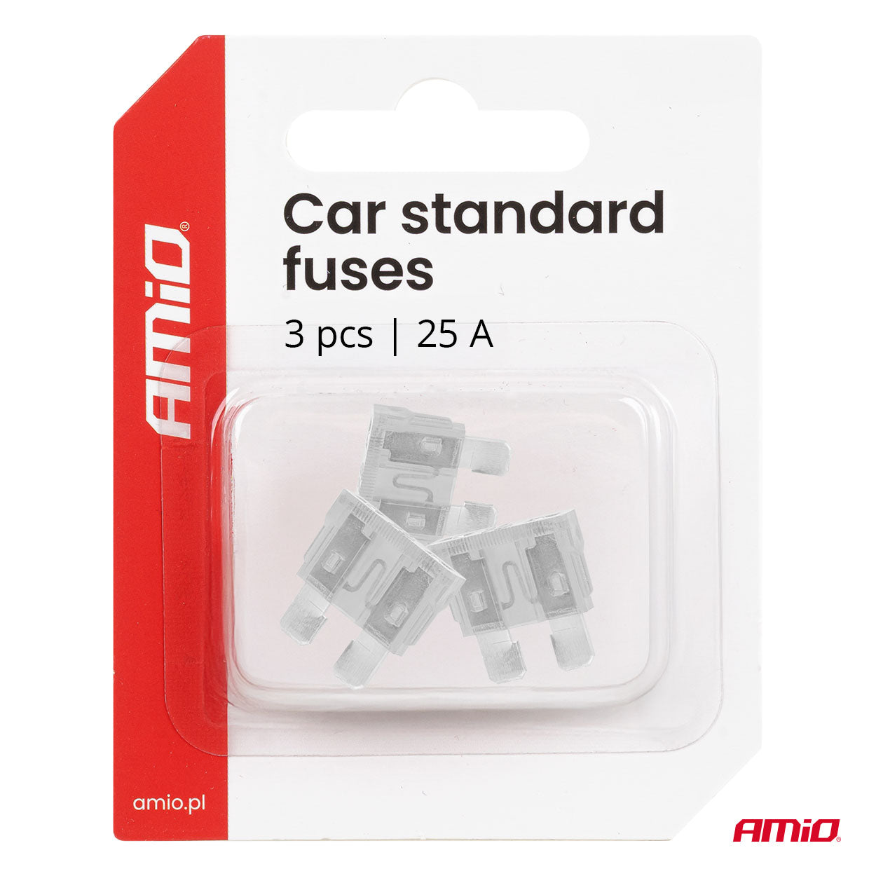 Pack de 3 fusibles automobiles STANDARD 25A