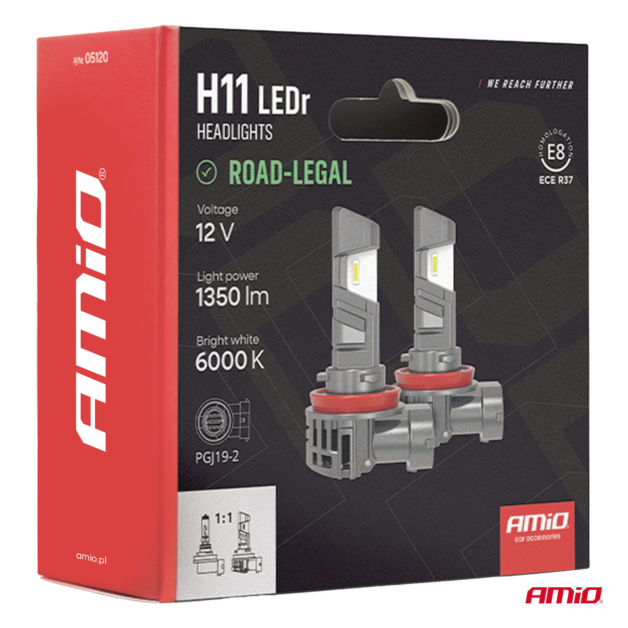 Ampoules LED H11 pour phares avec puissance de 18 W