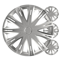 Enjoliveurs Versaco Spark 13 pouces argent et noir, lot de 4