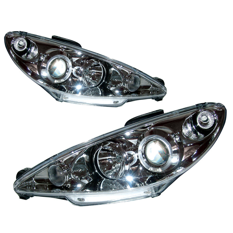 Phares avant blancs pour Peugeot 206 1998-2002