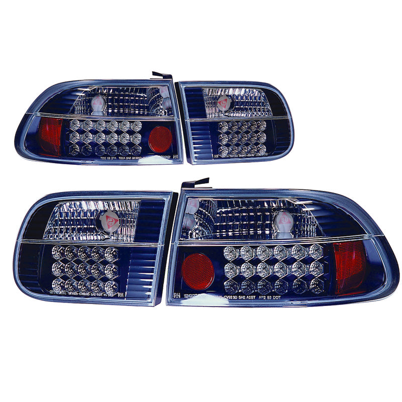 Feux arrière LED noirs pour Honda Civic 1992 3 portes