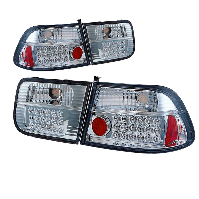 Feux arrière LED pour Civic '96 2 portes chromés